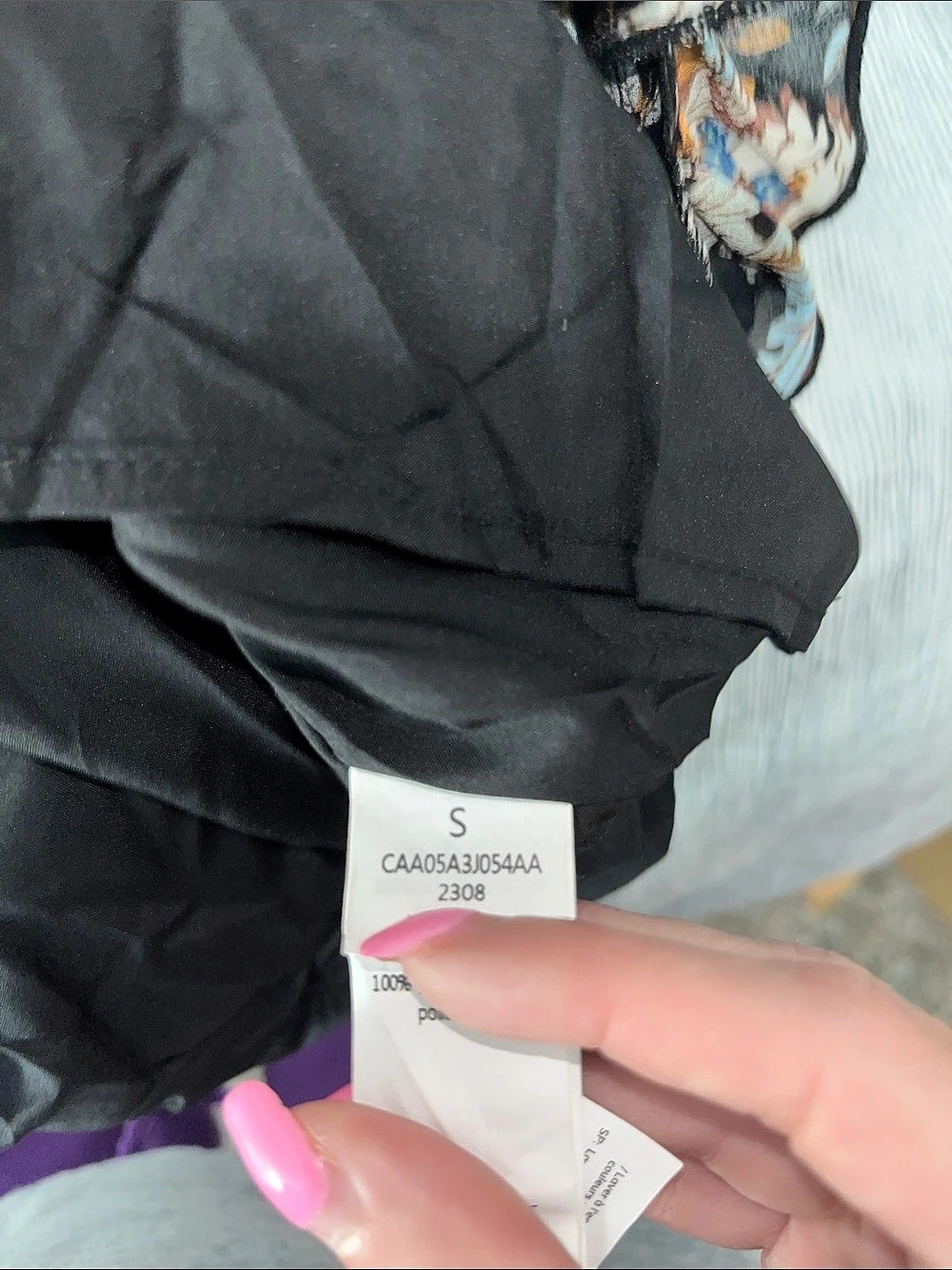 Floral Midi Dress in Black & Multicolor Like New - Picture 9 of 10